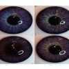 Сиреневые контактные линзы с черным ободком 1 шт 2231