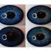 Синие контактные линзы с черным ободком по краю 1 шт 2077