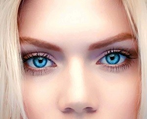 Цветные линзы для голубых глаз